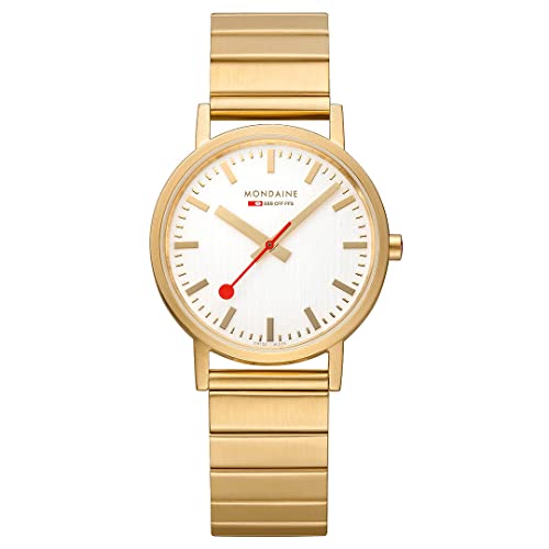 モンディーン 腕時計 モンディーン 北欧 スイス メンズ Mondaine Classic Official Swiss Railways Watch | Gold Plated/Metal Bracelet腕時計 モンディーン 北欧 スイス メンズ