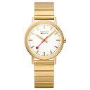 モンディーン 腕時計 モンディーン 北欧 スイス メンズ Mondaine Classic Official Swiss Railways Watch | Gold Plated/Metal Bracelet腕時計 モンディーン 北欧 スイス メンズ