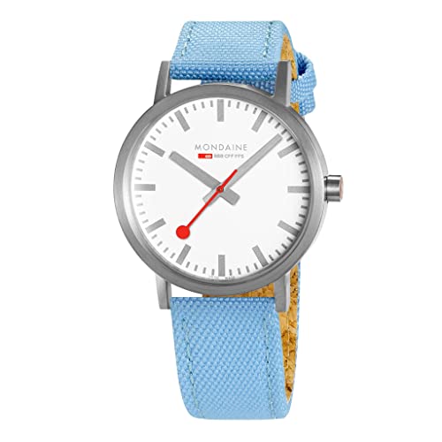 モンディーン 腕時計 モンディーン 北欧 スイス メンズ Mondaine Classic Official Swiss Railways Watch | White/Aqua腕時計 モンディーン 北欧 スイス メンズ