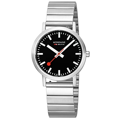 モンディーン 腕時計 モンディーン 北欧 スイス メンズ Mondaine Classic Official Swiss Railways Watch | Black/Metal Bracelet腕時計 モンディーン 北欧 スイス メンズ