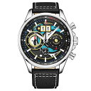 rv XgD[OIWi Y Stuhrling Original Mens Chronograph Aviator Watch - Skeleton Pilot Watch with Tachymeter and Leather Strap Dress Watches Ace Aviator 45mm Watch (Black)rv XgD[OIWi Y