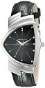 腕時計 ハミルトン メンズ H24411732 Hamilton Mens H24411732 Ventura Stainless Steel Watch with Black Leather Band腕時計 ハミルトン メンズ H24411732