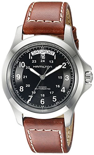 腕時計 ハミルトン メンズ H64455533 Hamilton Men's H64455533 Khaki King Series Stainless Steel Automatic Watch with Brown Leather Band腕時計 ハミルトン メンズ H64455533