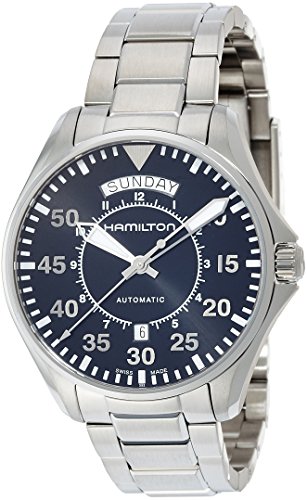 腕時計 ハミルトン メンズ H64615135 Hamilton Men's 'Khaki Aviation' Swiss Automatic Stainless Steel Dress Watch, Color:Silver-Toned (Model: H64615135)腕時計 ハミルトン メンズ H64615135