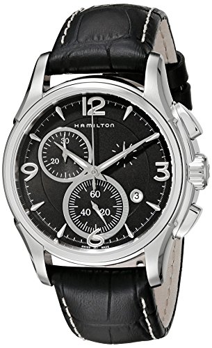 腕時計 ハミルトン メンズ H32612735 Hamilton Men's H32612735 Jazzmaster Stainless Steel Watch with Black Leather Band腕時計 ハミルトン メンズ H32612735