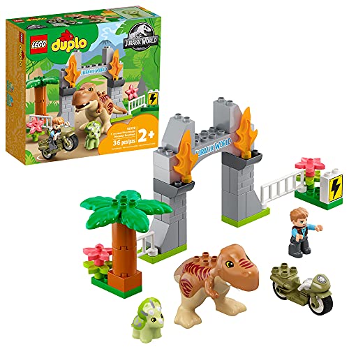 レゴ デュプロ LEGO DUPLO Jurassic World T. rex and Triceratops Dinosaur Breakout 10939 Building Toy Gift for Young Dinosaur Fans New 2021 (36 Pieces)レゴ デュプロ