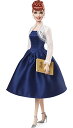 バービー バービー人形 Barbie Tribute Collection Lucille Ball Doll, Wearing Blue Dress Lace Jacket, with Doll Stand Certificate of Authenticity, Gift for Collectors, Whiteバービー バービー人形