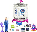 バービー バービー人形 Barbie Space Discovery Space Station Playset with Space Explorer Doll, Puppy, Workstation, Satellite Space Scenes 20 Space Station Items:Chair, Test Tubes, Microscope, Puppy Bed, 3-7Years Oldバービー バービー人形