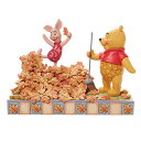 エネスコ Enesco くまのプーさん プーさんとピグレットの秋 フィギュア ディズニートラディション ジム・ショア 約14センチ