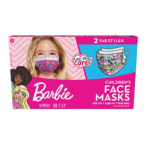 バービー バービー人形 Children’s Single Use Face Mask, Barbie, 14 count, small, Ages 2 - 7, Kids Toys for Ages 2 Up by Just Playバービー バービー人形