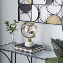 スノーグローブ 雪 置物 インテリア 海外モデル Deco 79 Ceramic Globe with Marble Base and Glass Globe,...
