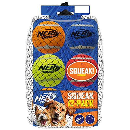 ʡ ꥫ ľ͢ եȥ ե Nerf Dog 12-Piece Dog Toy Gift Set, Includes 2.5in Squeak Tennis Ball 12-Pack, Nerf Tough Material, Multicoloredʡ ꥫ ľ͢ եȥ ե