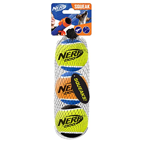 ʡ ꥫ ľ͢ եȥ ե Nerf Dog Tennis Ball Dog Toy with Interactive Squeaker, Lightweight, Durable and Water Resistant, 2.5 Inches, for Small/Medium/Large Breeds, Three Pack, Assorteʡ ꥫ ľ͢ եȥ ե