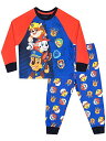パウパトロール 子供服 パジャマ 6T 日本サイズ120相当 チェイス マーシャル ラブル 複数キャラクターブルー/レッド キッズ ファション 男の子 女の子