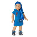 アメリカンガールドール 赤ちゃん おままごと ベビー人形 American Girl Truly Me - 18 Inch Street Chic Truly Me Doll in Skater Dress - Blue Eyes, Long Blue Hair, Light-to-Medium Skin with Warm Undertoアメリカンガールドール 赤ちゃん おままごと ベビー人形