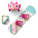 アメリカンガールドール 赤ちゃん おままごと ベビー人形 American Girl WellieWishers Frosty Fun Snowboard Set for 14.5-inch Dolls with a Colorful Mixed-Print Snowboard, Movable Straps, Pink Owl-Facedアメリカンガールドール 赤ちゃん おままごと ベビー人形