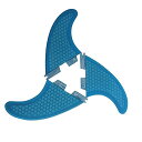 サーフィン フィン マリンスポーツ Surfboard Tail Thruster 3Pcs Surfboard Tail Rudder Fiberglass ...