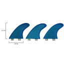 サーフィン フィン マリンスポーツ ZHU-CL Surf & SUP Fin 3Pcs Fiberglass Surfboard Keel Fin Honey...