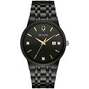 腕時計 ブローバ メンズ Bulova Men's Modern Black Ion-Plated Stainless Steel 3-Hand Calenda...