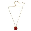 ベッツィ・ジョンソン ネックレス Betsey Johnson アメリカ 日本未発売 Betsey Johnson Apple Pendant Slider Necklaceベッツィ・ジョンソン ネックレス Betsey Johnson アメリカ 日本未発売