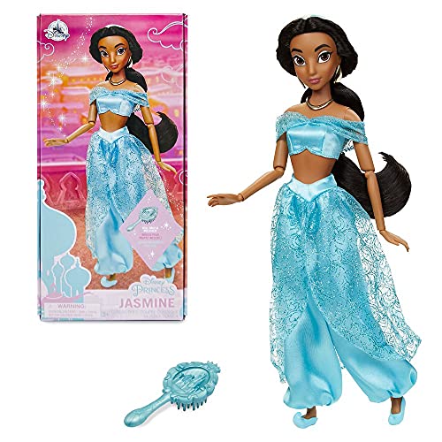 饸 㥹ߥ ǥˡץ󥻥 Disney Store Official Princess Jasmine Classic Doll for Kids, Aladdin, 11? Inches, Includes Brush with Molded Details, Fully Posable Toy in Glittery Dress - Suitable f饸 㥹ߥ ǥˡץ󥻥