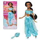 アラジン ジャスミン ディズニープリンセス Disney Store Official Princess Jasmine Classic Doll for Kids, Aladdin, 11 Inches, Includes Brush with Molded Details, Fully Posable Toy in Glittery Dress - Suitable fアラジン ジャスミン ディズニープリンセス