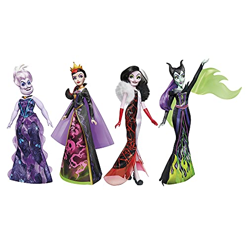 ディズニープリンセス Disney Princess Villains Black and Brights Collection, Fashion Doll 4 Pack, Disney Villains Toy for Kids 5 Years Old and Up (Amazon Exclusive)ディズニープリンセス