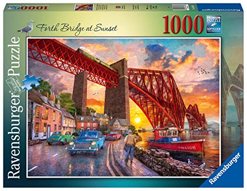 ジグソーパズル 海外製 1000ピース 日没時のフォース橋 約70x50センチ 絵画・アート Ravensburger