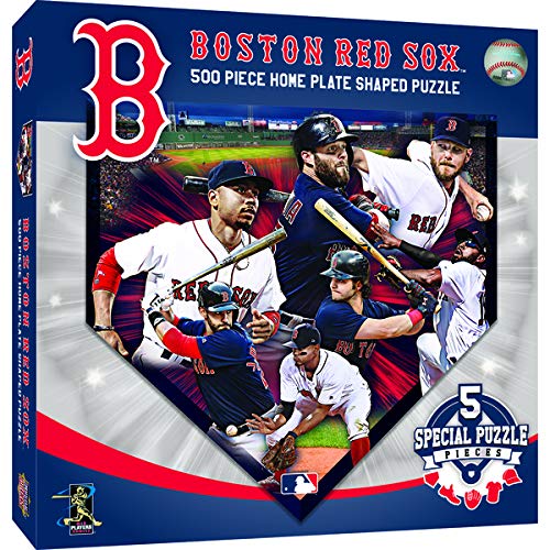 ジグソーパズル 海外製 アメリカ MLB Boston Red Sox Unisex 500 Piece Home Plate Shaped Jigsaw Puzz..