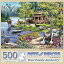 ジグソーパズル 海外製 アメリカ Bits and Pieces - 500 Piece Jigsaw Puzzle for Adults 18" x 24" - Cabin by The Lake - 500 pc Lake Mountain Flower Duck Moose Deer Tree Bird Nature Jigsaw by Artist The Macneil Studioジグソーパズル 海外製 アメリカ