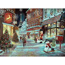 ジグソーパズル 海外製 アメリカ Bits and Pieces - 1000 Piece Embellished Glitter Jigsaw Puzzle for Adults - Christmas in Paris - 1000 pc Holiday, Eifel Tower Jigsaw by Artist Ruane Manningジグソーパズル 海外製 アメリカ