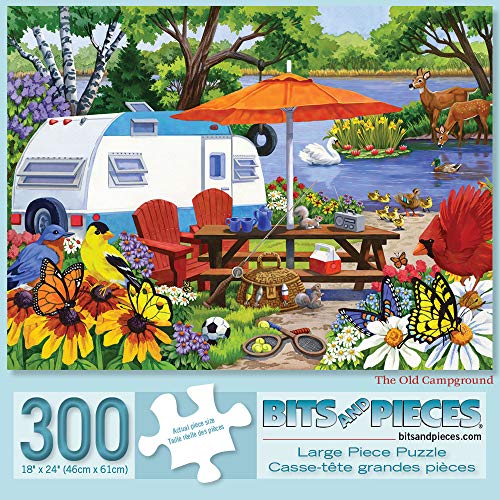 ジグソーパズル 海外製 アメリカ Bits and Pieces - 300 Piece Jigsaw Puzzle for Adults ? ‘The Old Campground’ 300 pc Large Piece Jigsaw by Artist Nancy Wernersbach - 18” x 24”ジグソーパズル 海外製 アメリカ