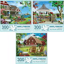ジグソーパズル 海外製 アメリカ Bits and Pieces - Value Set of Three (3) 300 Piece Jigsaw Puzzles for Adults - Measures 18" x 24" - 300 pc Vibrant Blooming Branch House Countryside Comfort Flowers Summer Jigsaws by Artisジグソーパズル 海外製 アメリカ