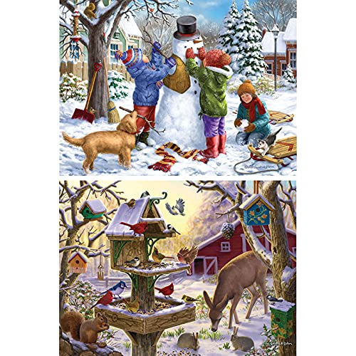 WO\[pY CO AJ Bits and Pieces - Value Set of Two (2) 1000 Piece Jigsaw Puzzles for Adults - Each Puzzle Measures 20