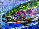 ジグソーパズル 海外製 アメリカ SUNSOUT INC - Stained Glass Rainbow Trout - 1000 pc Jigsaw Puzzle by Artist: Cynthie Fisher - Finished Size 23 x 28 - MPN 70711ジグソーパズル 海外製 アメリカ