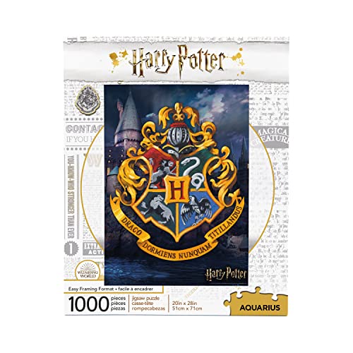 ѥ  ꥫ AQUARIUS Harry Potter Puzzle Hogwarts Logo (1000 Piece Jigsaw Puzzle) - Officially Licensed Harry Potter Merchandise &Collectibles - Glare Free - Precision Fit - 20x28inѥ  ꥫ
