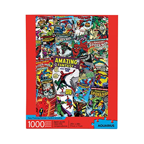 ѥ  ꥫ AQUARIUS Marvel Spiderman Puzzle (1000 Piece Jigsaw Puzzle) - Officially Licensed Marvel Merchandise &Collectibles - Glare Free - Precision Fit - 20 x 28 Inchesѥ  ꥫ