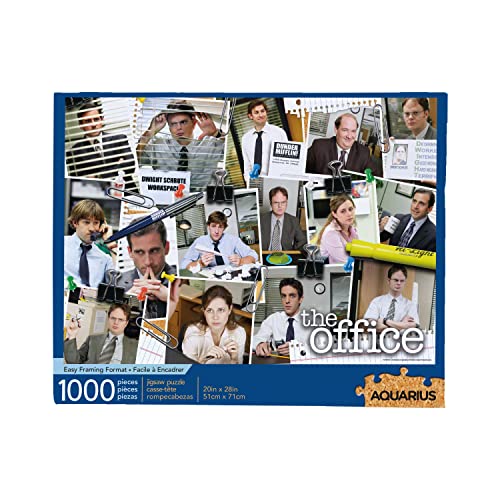 ѥ  ꥫ AQUARIUS The Office Cast Collage Puzzle (1000 Piece Jigsaw Puzzle) - Glare Free - Precision Fit - Officially Licensed The Office Merchandise &Collectibles - 20 x 28 Inchesѥ  ꥫ