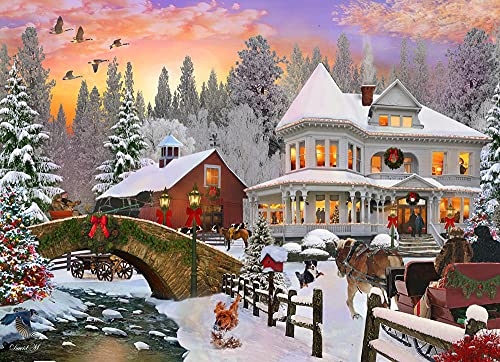 WO\[pY CO AJ Vermont Christmas Company Country Christmas Jigsaw Puzzle 1000 PieceWO\[pY CO AJ