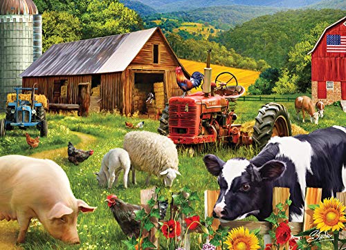 WO\[pY CO AJ Vermont Christmas Company Farm Friends Jigsaw Puzzle 1000 PieceWO\[pY CO AJ