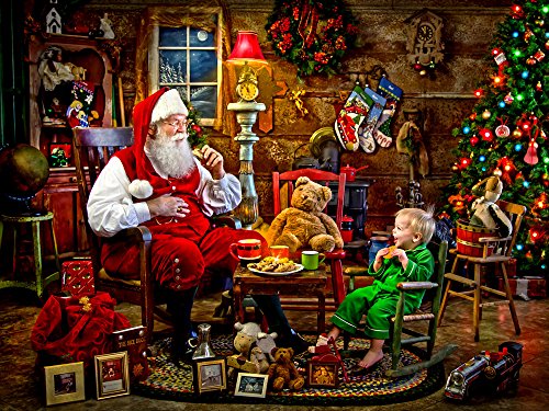 WO\[pY CO AJ Vermont Christmas Company Santa's Visit Jigsaw Puzzle 550 PieceWO\[pY CO AJ