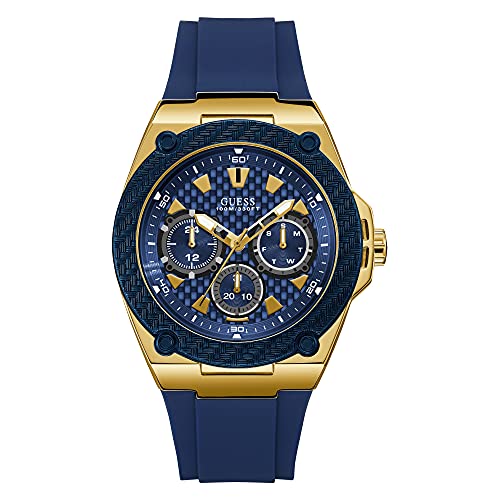 腕時計 ゲス GUESS メンズ GUESS Men Stainless Steel Quartz Watch with Silicone Strap, Blue, 27 (Model: U1049G9)腕時計 ゲス GUESS メンズ