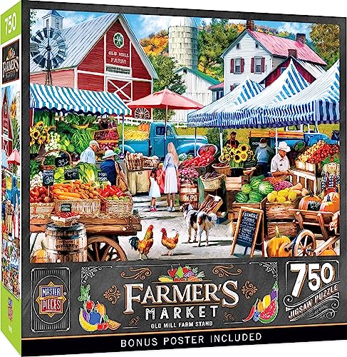 ジグソーパズル 海外製 アメリカ Masterpieces 750 Piece Jigsaw Puzzle for Adults, Family, Or Kids - Old Mill Farm Stand - 18