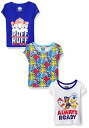 パウパトロール 子供服 半袖Tシャツ 3枚 4T 日本サイズ110相当 チェイス マーシャル ラブル 複数キャラクター ブルー/ホワイト/マルチ キッズ ファッション 男の子 女の子