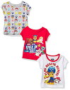 パウパトロール 子供服 半袖Tシャツ 3枚 4T 日本サイズ110相当 チェイス マーシャル ズーマ 複数キャラクター レッド/ホワイト/マルチ キッズ ファッション 男の子 女の子