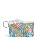 ヴェラブラッドリー ヴェラブラッドリー パスケース IDケース 定期入れ ベラブラッドリー Vera Bradley Women's Cotton Deluxe Zip ID Case Wallet With RFID Protection, Rain Forest Canopy - Recycled Cotton, One Siヴェラブラッドリー パスケース IDケース 定期入れ ベラブラッドリー