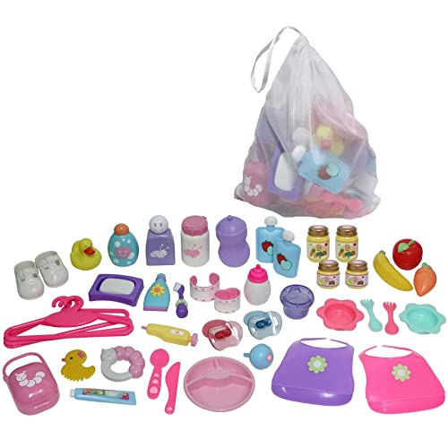 ジェーシートイズ 赤ちゃん おままごと ベビー人形 JC Toys Baby Nursery 45 Piece Accessory Bag for Keeps Playtime Accessories fit Most Dolls up to 15 Play Accessories Ages 2 ジェーシートイズ 赤ちゃん おままごと ベビー人形