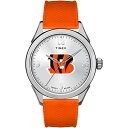 rv ^CbNX fB[X Timex Women's NFL Athena 40mm Watch ? Cincinnati Bengals with Orange Silicone Straprv ^CbNX fB[X