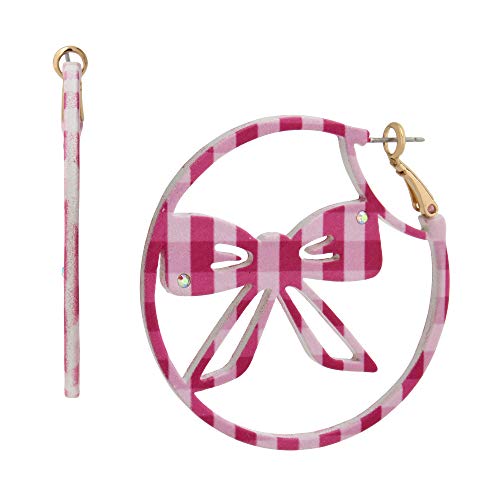 ベッツィ・ジョンソン ピアス アメリカ 日本未発売 ブランド Betsey Johnson Gingham Bow Hoop Earringsベッツィ・ジョンソン ピアス アメリカ 日本未発売 ブランド