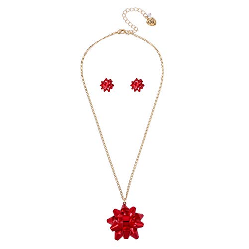 ベッツィ・ジョンソン ピアス アメリカ 日本未発売 ブランド Betsey Johnson Festive Bow Pendant Necklace & Stud Earrings Setベッツィ・ジョンソン ピアス アメリカ 日本未発売 ブランド